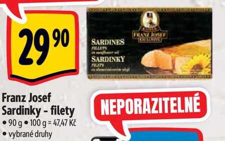 Franz Josef Sardinky - filety, 90 g