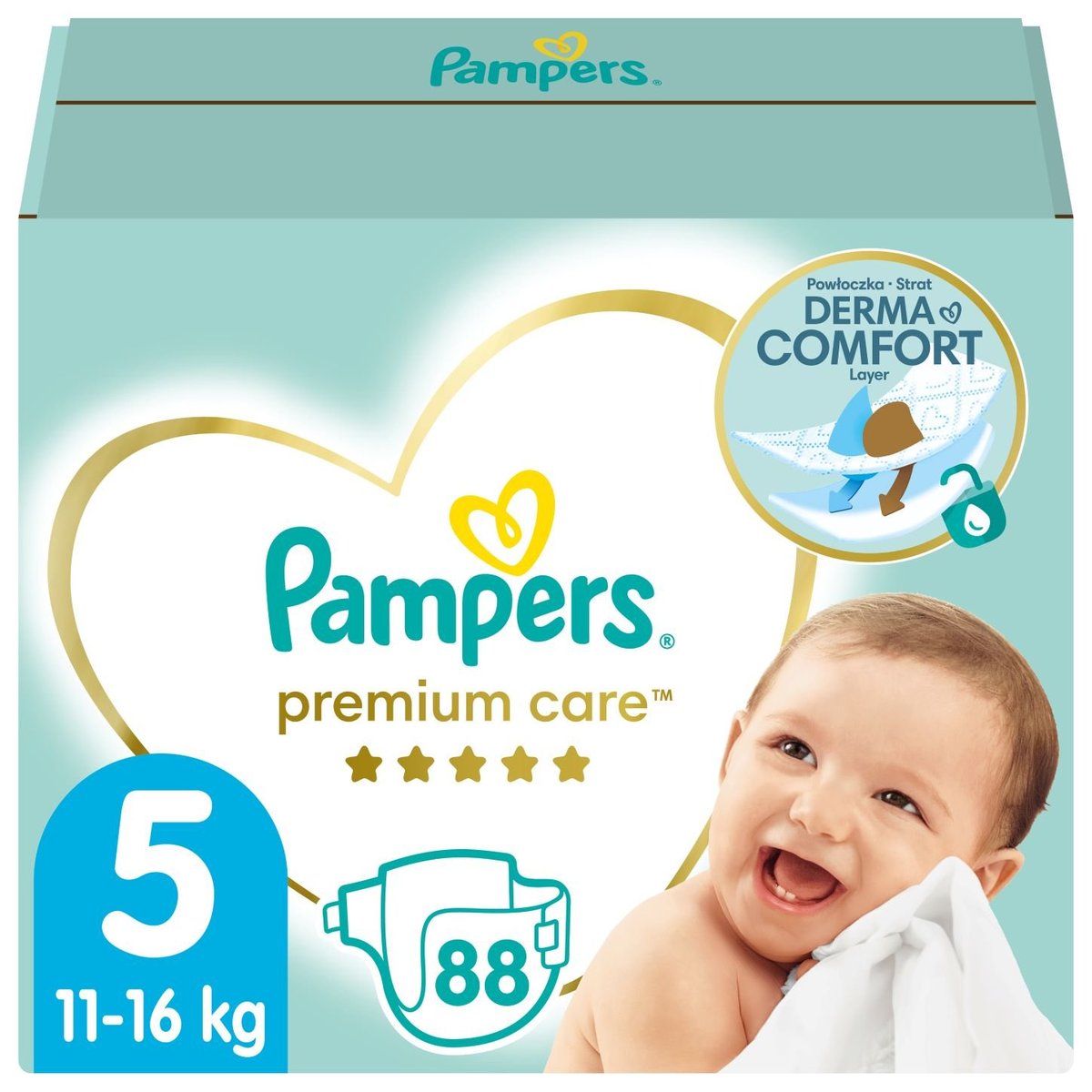 Pampers Premium care jednorázové plenky 5 (11–16 kg)