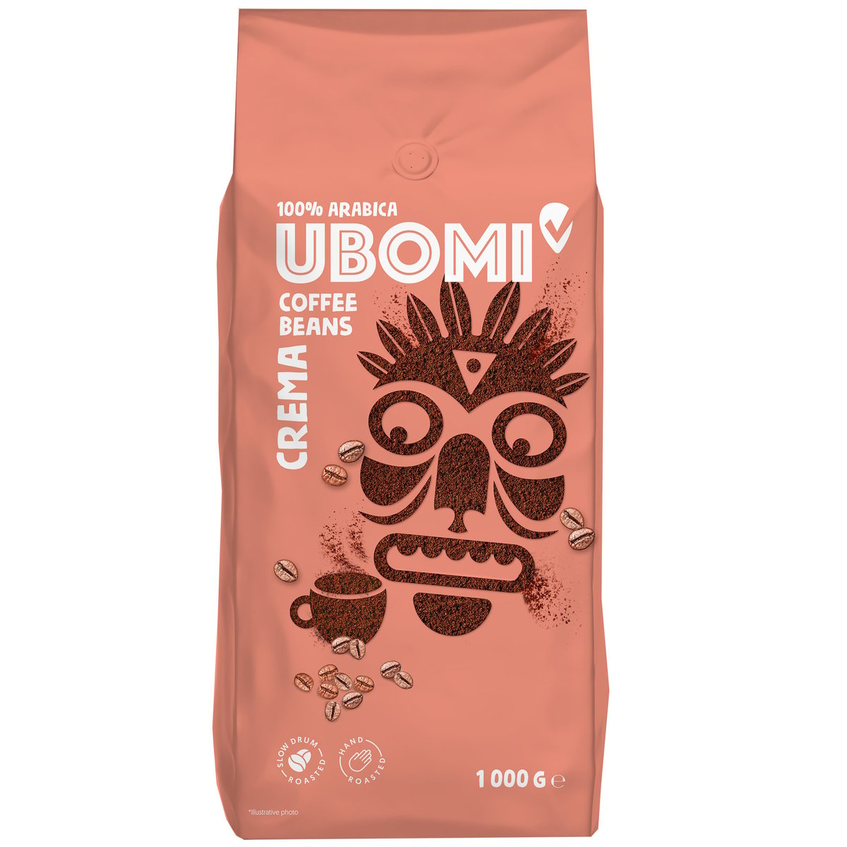 Ubomi Caffe Crema 100% Arabica zrnková káva