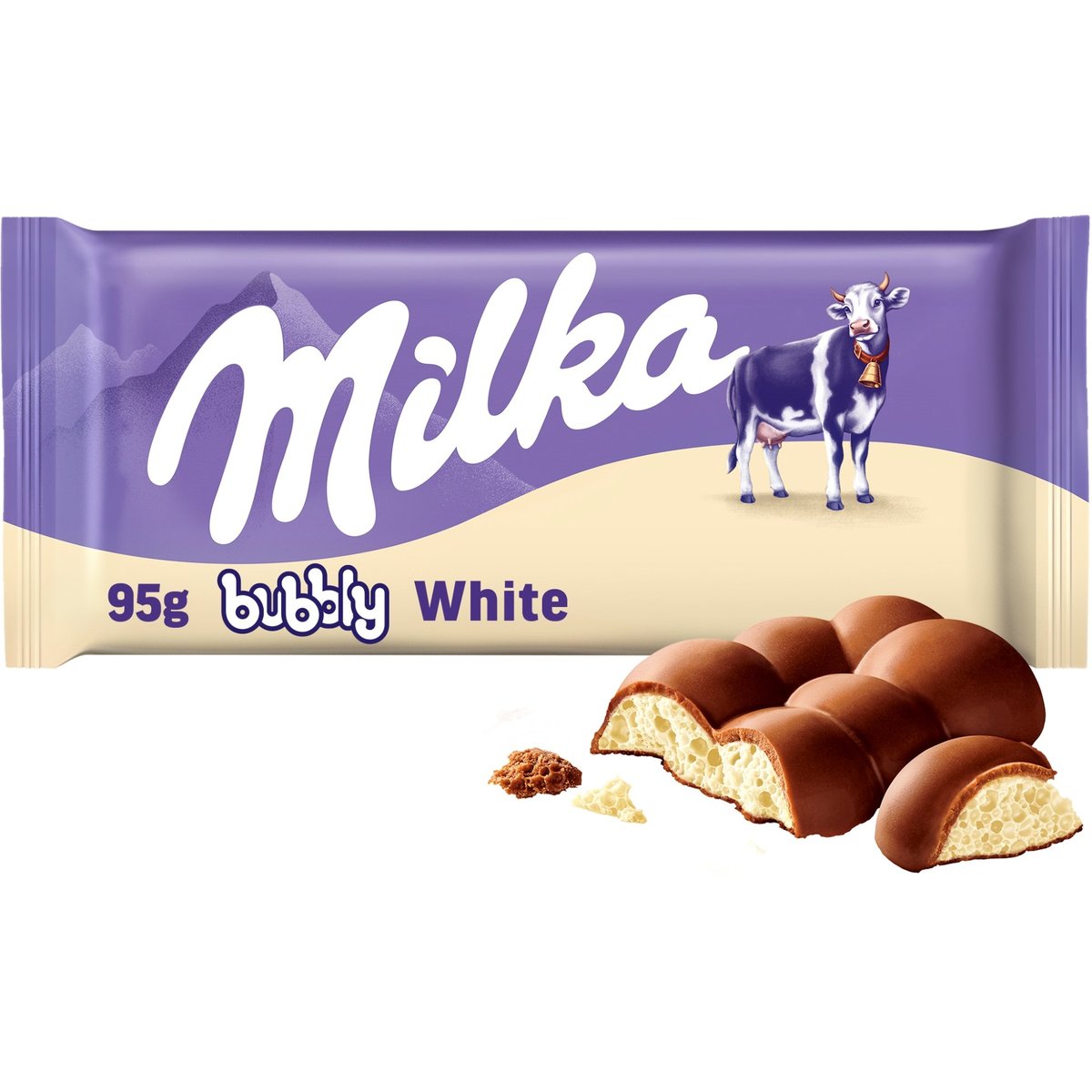 Milka Čokoláda Bubbly bílá a mléčná s bublinkami