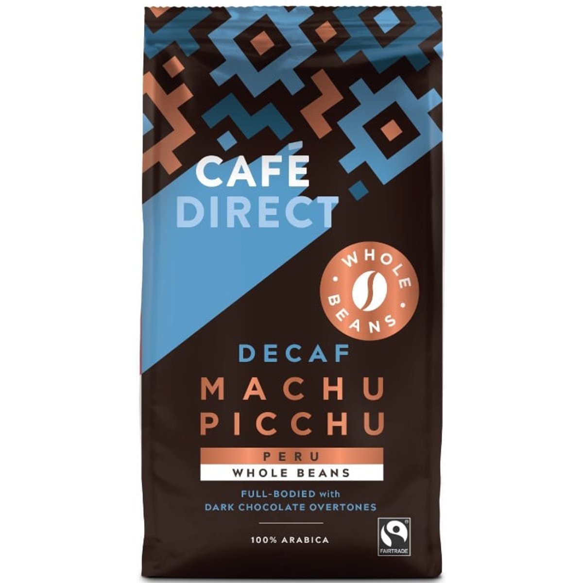 Cafédirect Machu Picchu SCA 82 zrnková káva bez kofeinu
