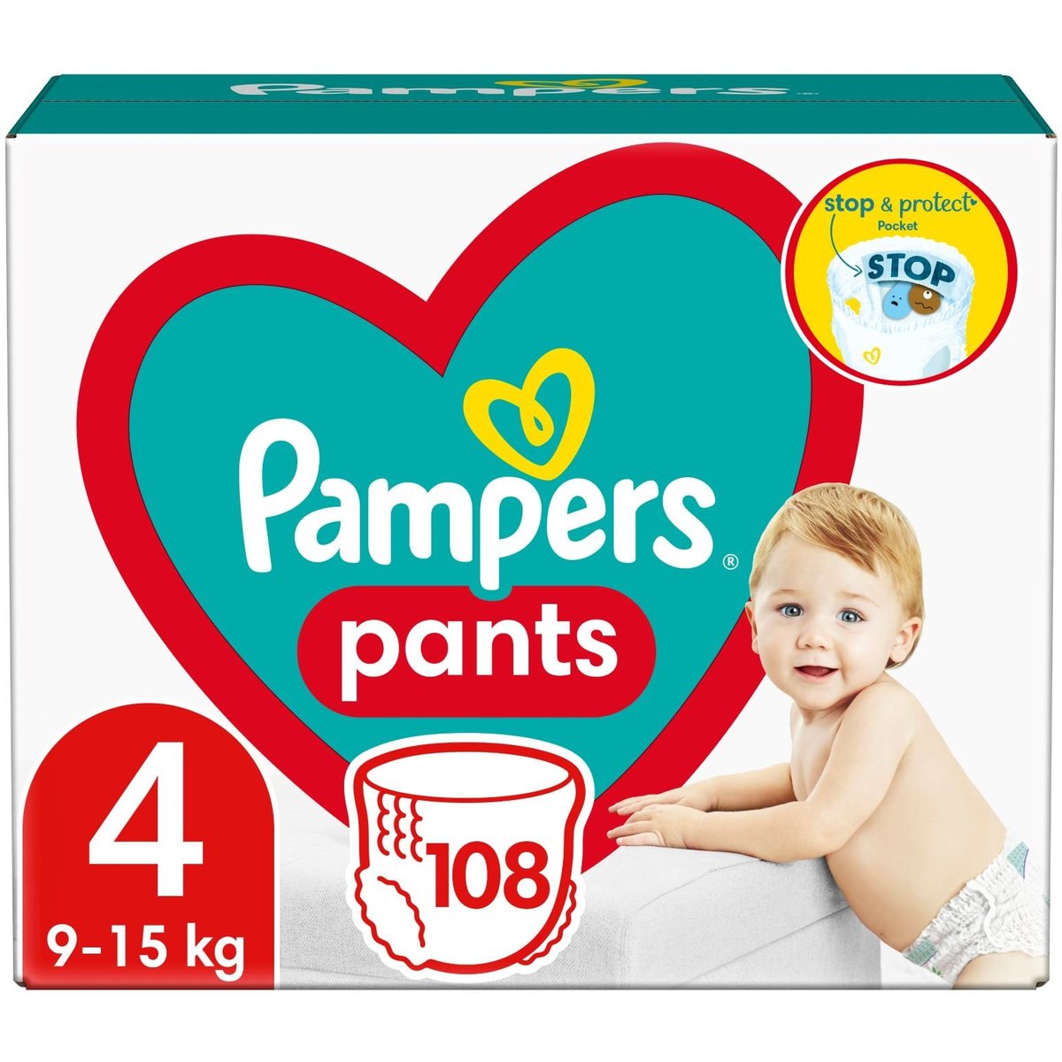 Pampers Pants plenkové kalhotky 4 (9–15 kg)
