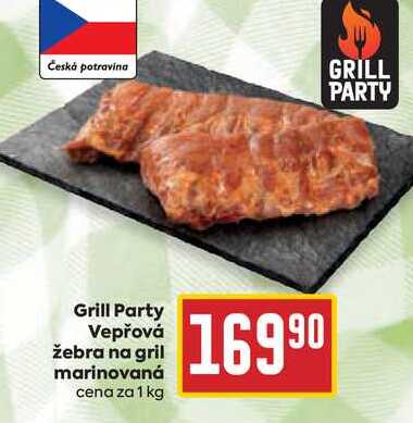 Grill Party Vepřová žebra na gril marinovaná cena za 1 kg