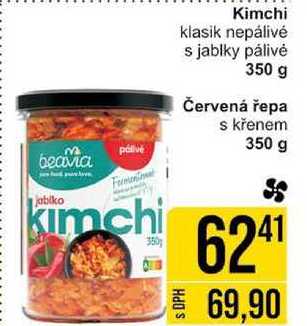 Kimchi klasik nepálivé s jablky pálivé 350 g Červená řepa s křenem 350 g 