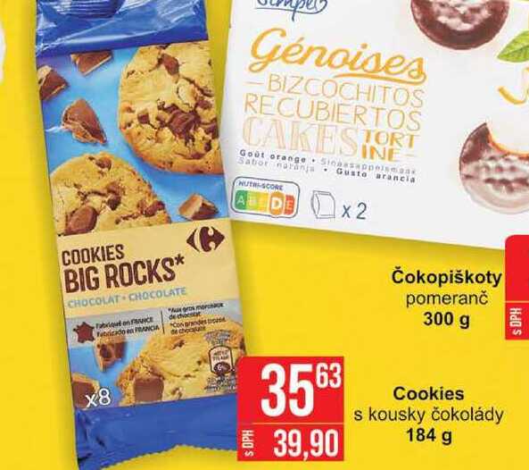 Cookies s kousky čokolády 184 g 