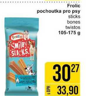 Frolic pochoutka pro psy sticks bones twistos 105-175 g