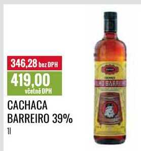 CACHACA BARREIRO 39% 1l