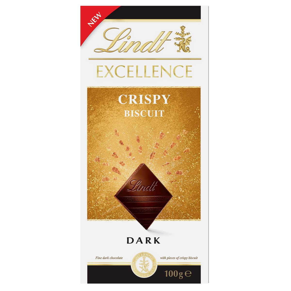 Lindt EXCELLENCE hořká čokoláda se sušenkou