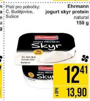 Ehrmann jogurt skyr protein natural 150 g