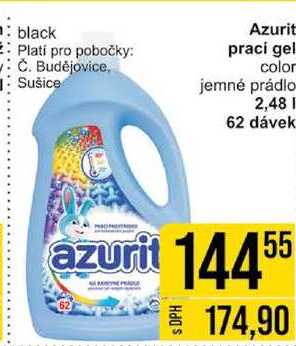 Azurit praci gel color jemné prádlo 2,48l