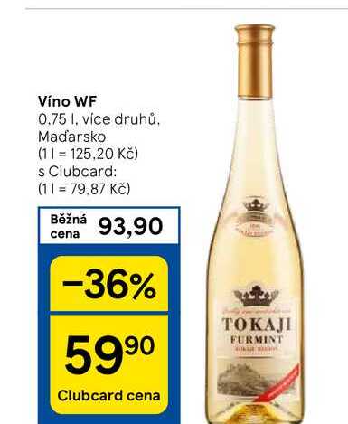 Víno WF, 0.75 l
