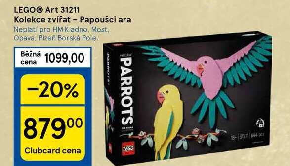 LEGO® Art 31211 Kolekce zvířat - Papoušci ara 