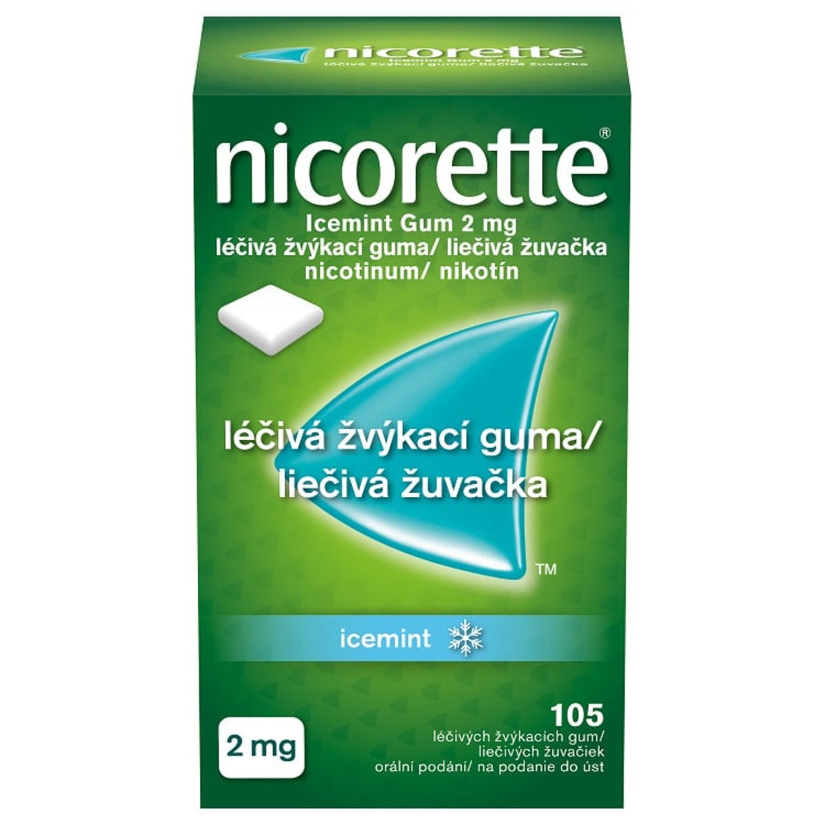 NICORETTE ICEMINT GUM 2MG Léčivá žvýkací guma 105