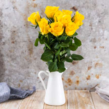 Růže žluté 35-38 cm,  9 ks