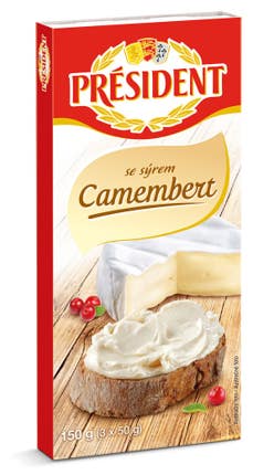 Président Tavený se sýrem Camembert 3x50g