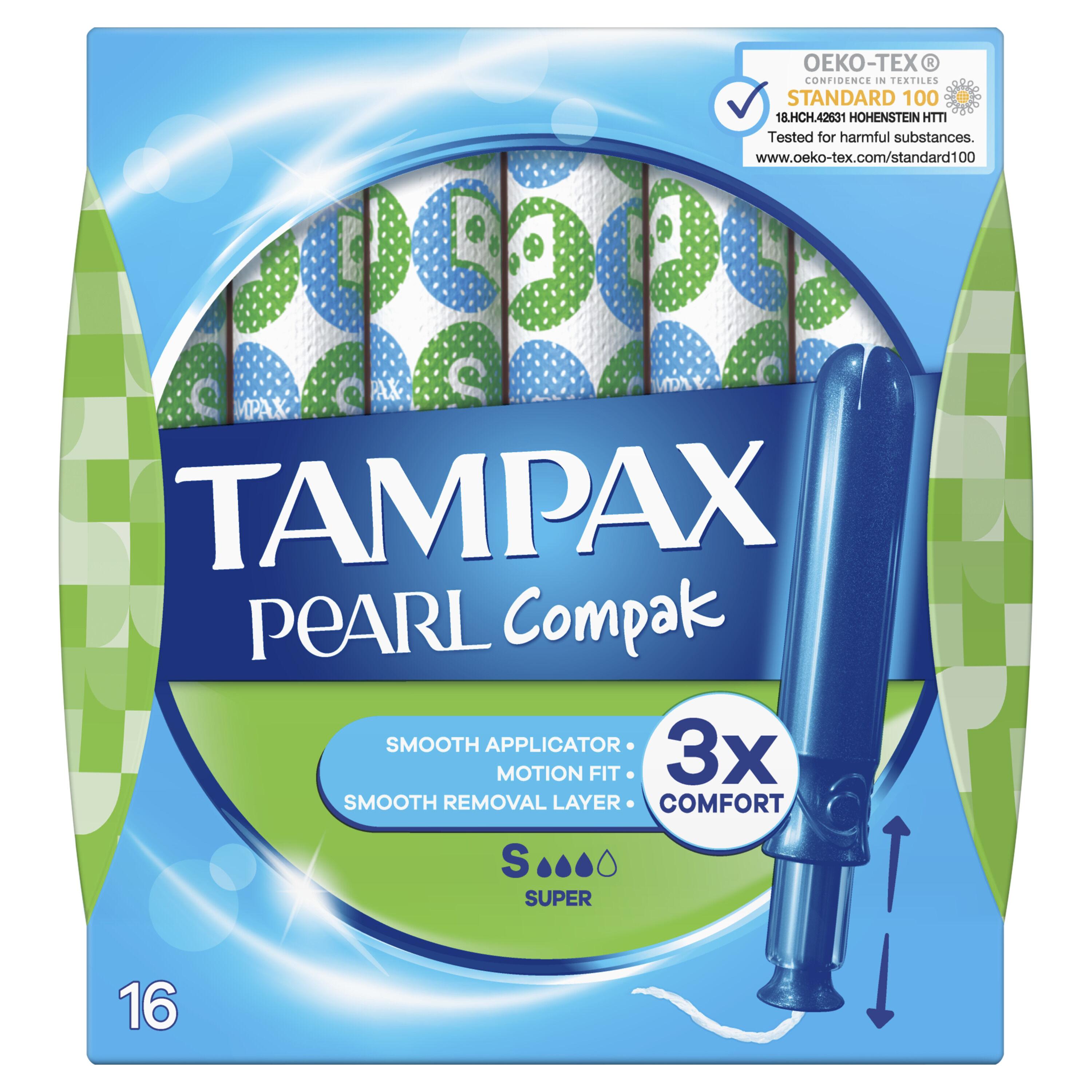 Tampax Pearl Compak, hygienické tampony, 16 ks/1 bal