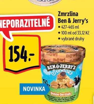Zmrzlina  Ben & Jerry's  427-465 ml  
