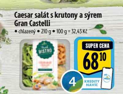 Caesar salát s krutony a sýrem Gran Castelli210 g