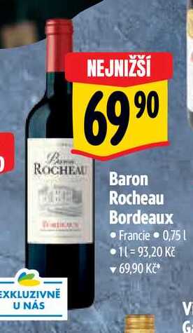   Baron Rocheau Bordeaux 0,75 l