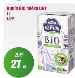 Kunín BIO mléko 1,5% 1l
