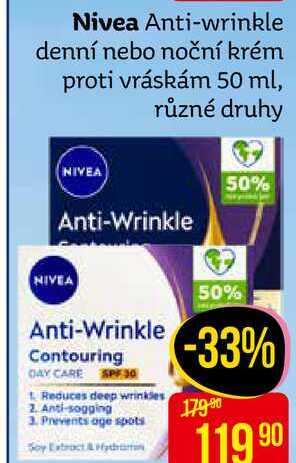 Nivea Anti-wrinkle denní nebo noční krém proti vráskám 50 ml, různé druhy