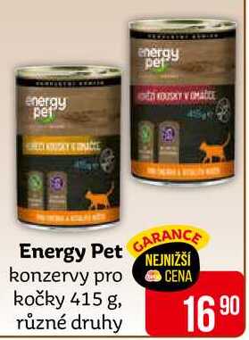 Energy Pet konzervy pro kočky 415 g, různé druhy 