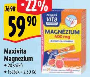 Maxivita Magnezium, 20 sáčků 