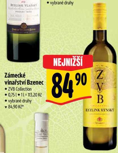 Zámecké vinařství Bzenec ZVB Collection, 0,75 l