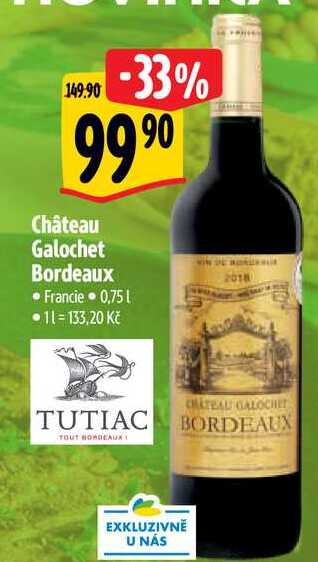 Château Galochet Bordeaux, 0,75 l