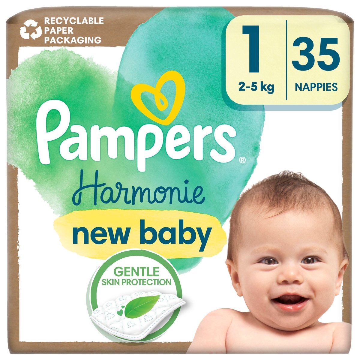 Pampers Harmonie Baby dětské plenky velikost 1 (2–5 kg)