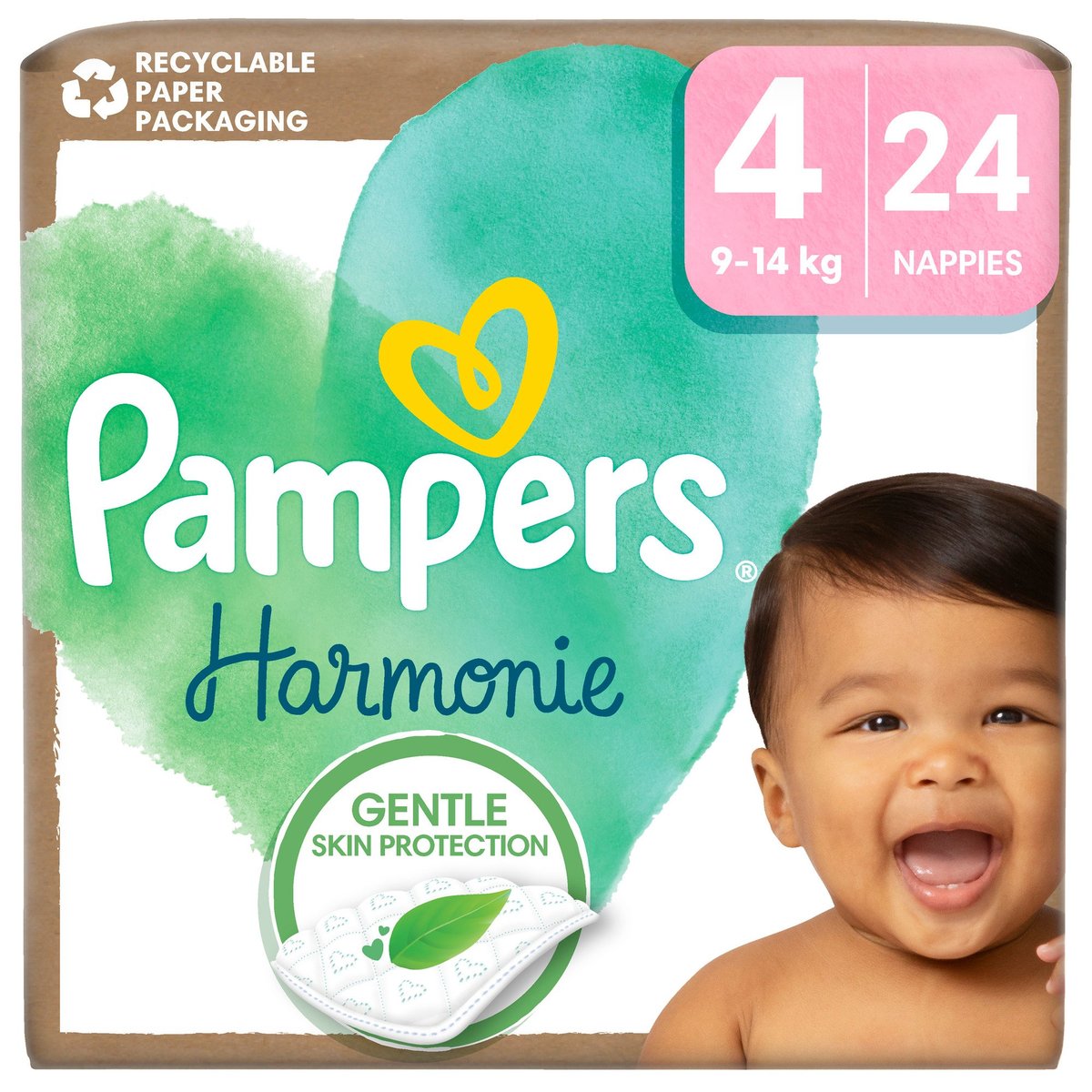 Pampers Harmonie Baby dětské plenky velikost 4 (9–14 kg)