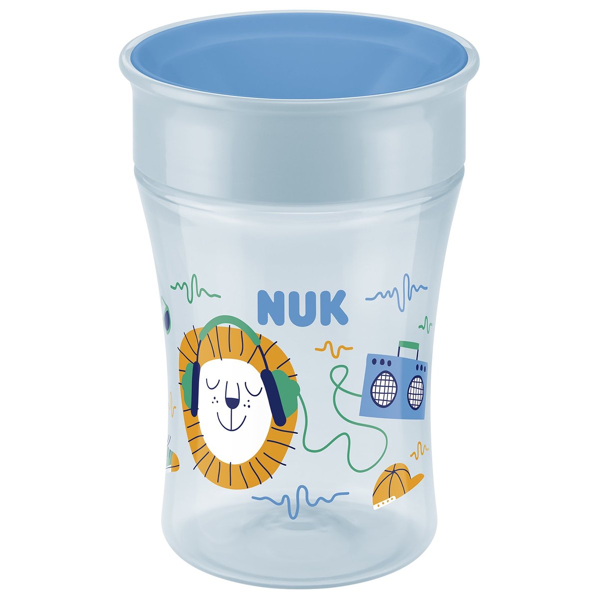 Nuk Magic Cup hrnek s víčkem 230 ml, modrý