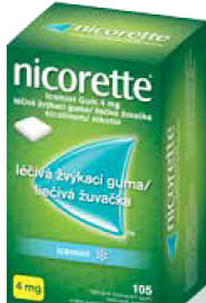 Nicorette® Icemint Gum 4 mg, léčivá žvýkací guma, 105 ks