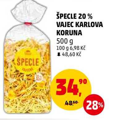 ŠPECLE 20% VAJEC KARLOVA KORUNA, 500 g 