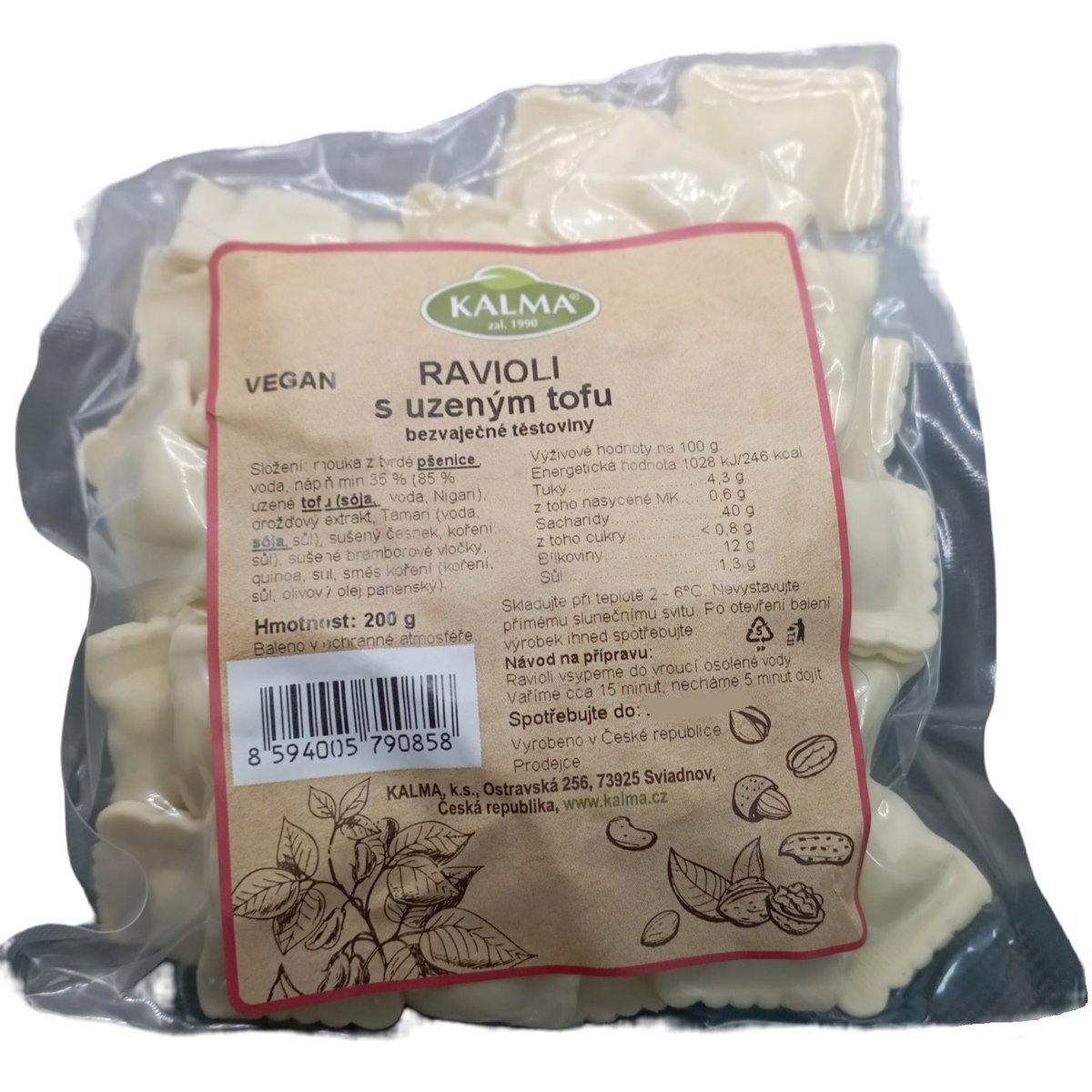 Kalma Ravioli s uzeným tofu