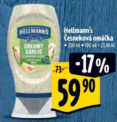 Hellmann's Česneková omáčka, 250 ml