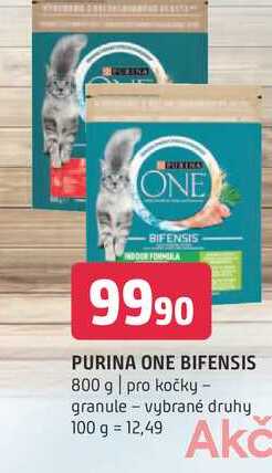 PURINA ONE BIFENSIS 800 g pro kočky granule vybrané druhy 