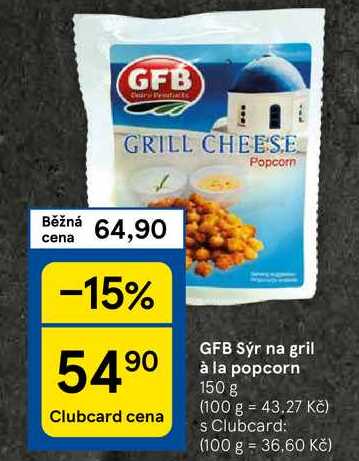GFB Sýr na gril à la popcorn, 150 g 