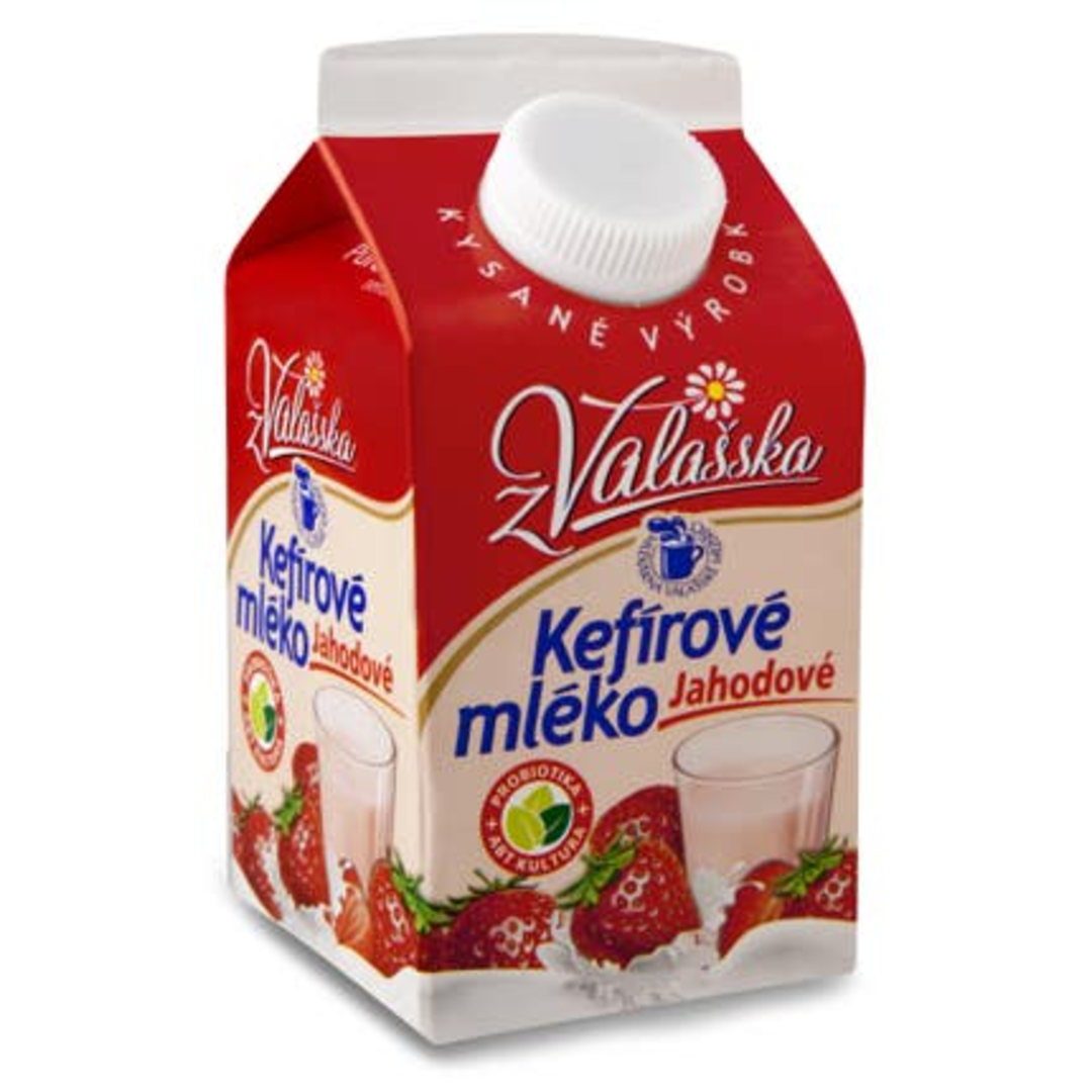 Mlékárna ValMez Kefírové mléko nízkotučné jahodové