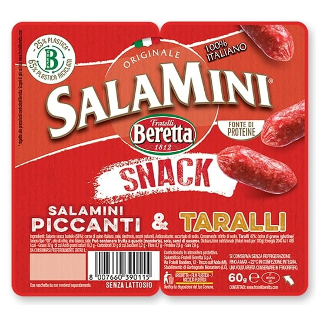 Fratelli Beretta Salamini Snack Piccanti & Taralli