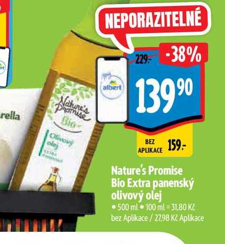   Nature's Promise Bio Extra panenský olivový olej  500 ml  