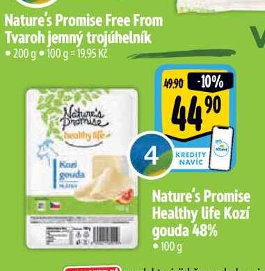   Nature's Promise Healthy life Kozí gouda 48%   100 g  