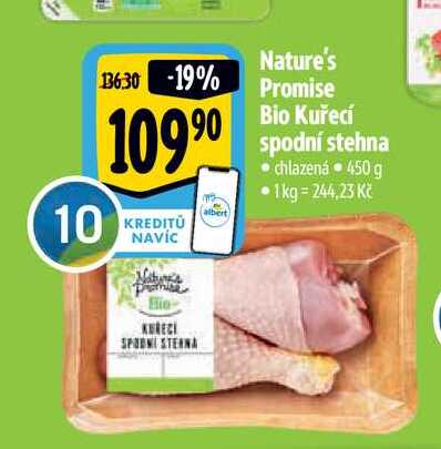  Nature's Promise Bio Kuřecí spodní stehna 450 g