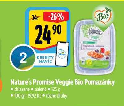 Nature's Promise Veggie Bio Pomazánky  125 g