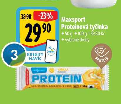  Maxsport  Proteinová tyčinka 50 g