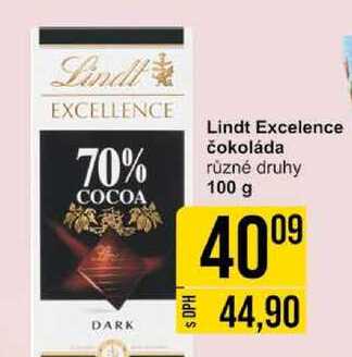 Lindt Excelence čokoláda různé druhy 100 g