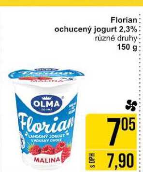 Florian ochucený jogurt 2,3% různé druhy 150 g