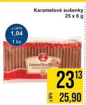 Karamelové sušenky 25 x 6 g
