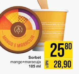 Sorbet mango+maracuja 105 ml 
