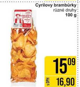  Cyrilovy brambůrky různé druhy 100 g